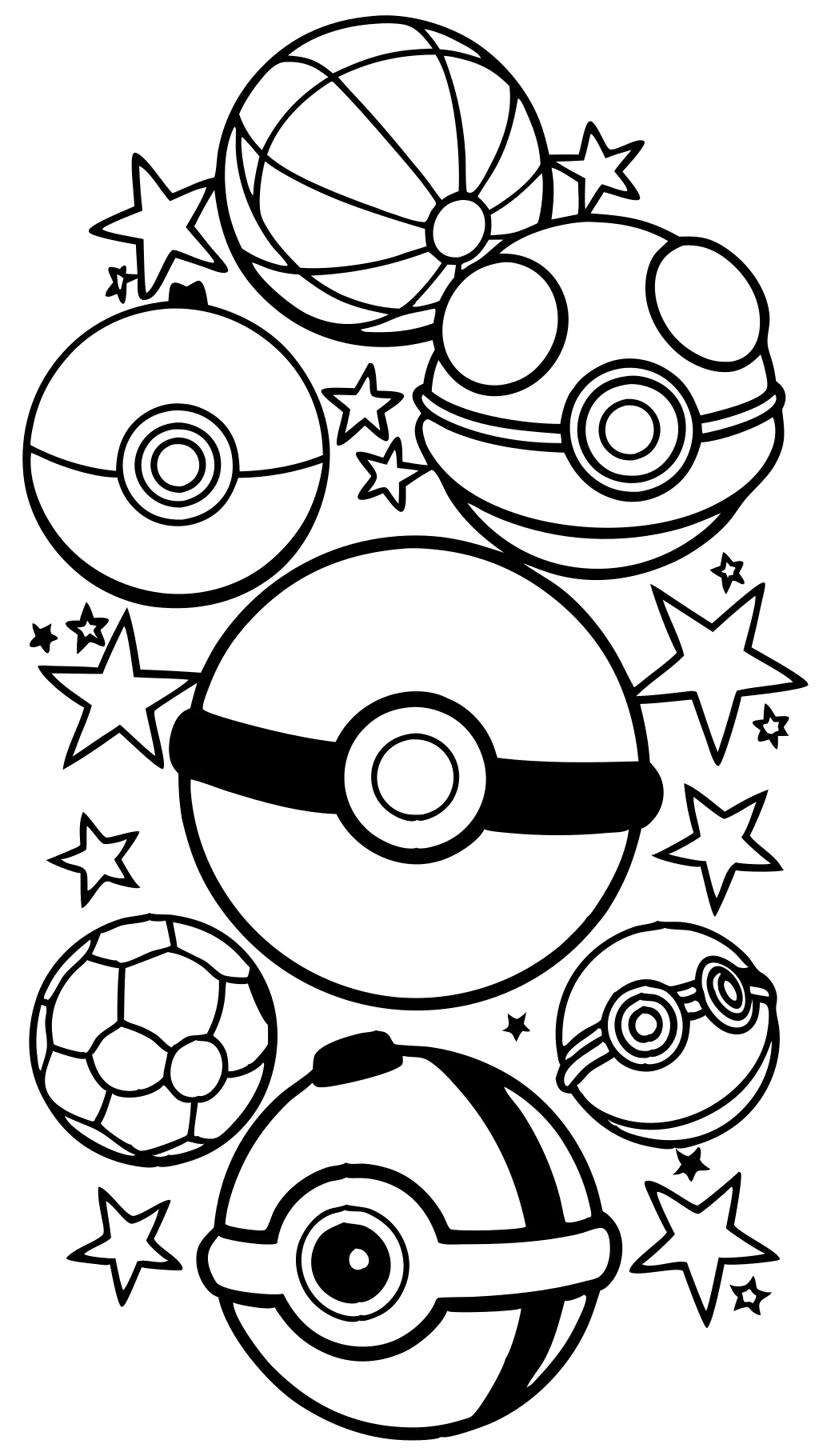 páginas para colorear de bola de pokemon